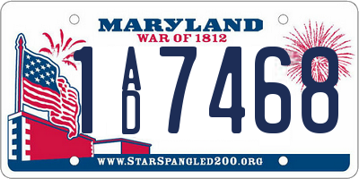 MD license plate 1AD7468