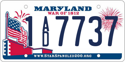 MD license plate 1AD7737