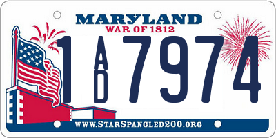MD license plate 1AD7974
