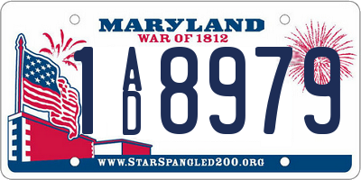 MD license plate 1AD8979