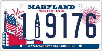 MD license plate 1AD9176