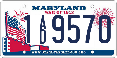 MD license plate 1AD9570