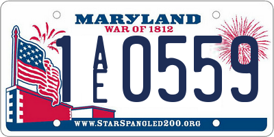 MD license plate 1AE0559