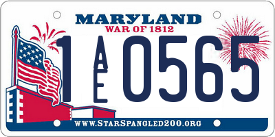 MD license plate 1AE0565