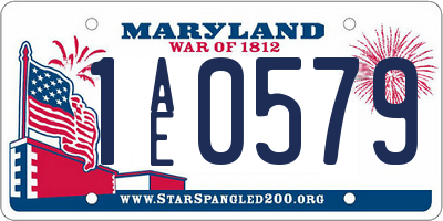 MD license plate 1AE0579