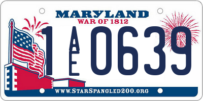 MD license plate 1AE0639