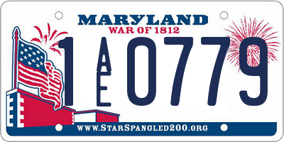 MD license plate 1AE0779