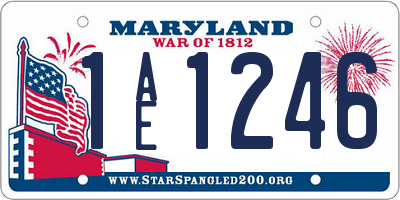 MD license plate 1AE1246