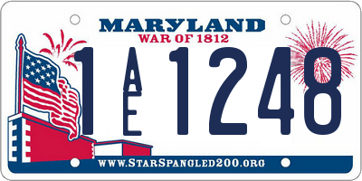 MD license plate 1AE1248