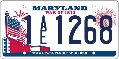 MD license plate 1AE1268