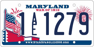 MD license plate 1AE1279