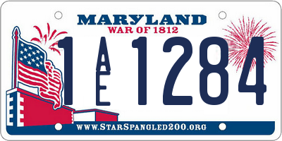 MD license plate 1AE1284