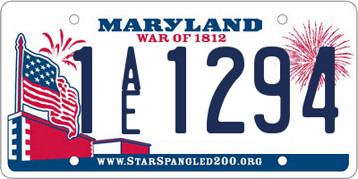 MD license plate 1AE1294