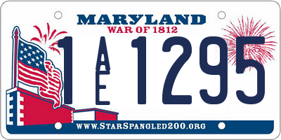 MD license plate 1AE1295
