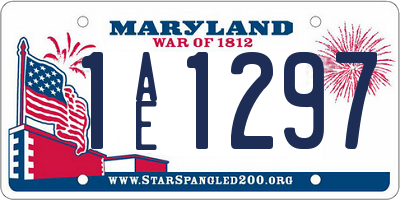 MD license plate 1AE1297