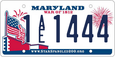 MD license plate 1AE1444