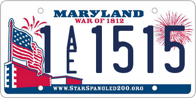 MD license plate 1AE1515