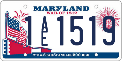 MD license plate 1AE1519