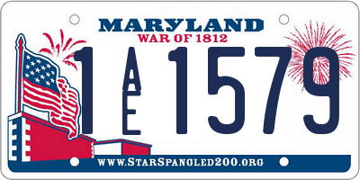 MD license plate 1AE1579