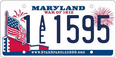 MD license plate 1AE1595