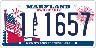 MD license plate 1AE1657