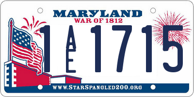 MD license plate 1AE1715