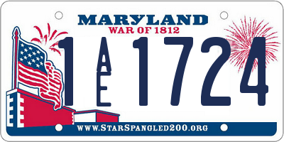 MD license plate 1AE1724
