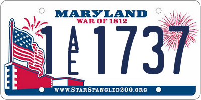 MD license plate 1AE1737