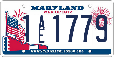 MD license plate 1AE1779