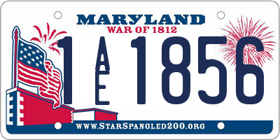 MD license plate 1AE1856