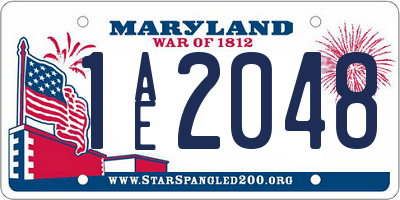 MD license plate 1AE2048