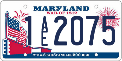 MD license plate 1AE2075