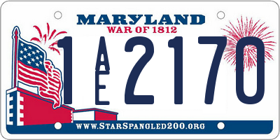 MD license plate 1AE2170