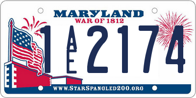 MD license plate 1AE2174