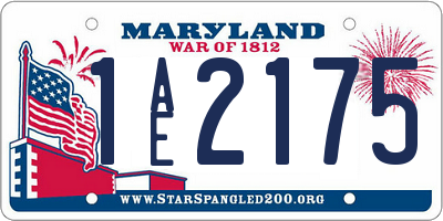 MD license plate 1AE2175