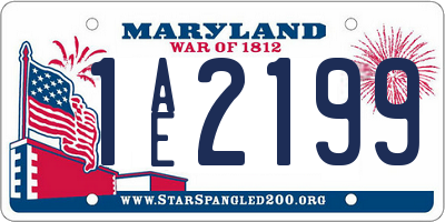 MD license plate 1AE2199