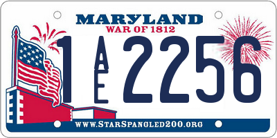 MD license plate 1AE2256