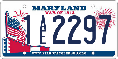 MD license plate 1AE2297