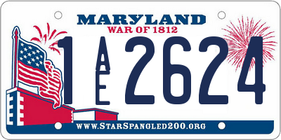 MD license plate 1AE2624
