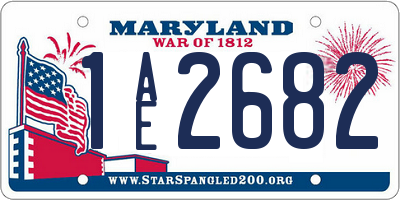 MD license plate 1AE2682