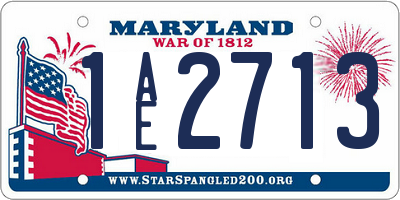 MD license plate 1AE2713
