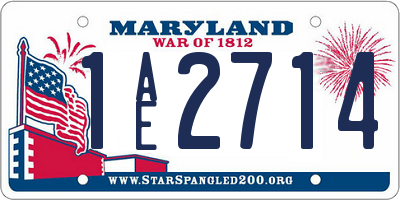 MD license plate 1AE2714