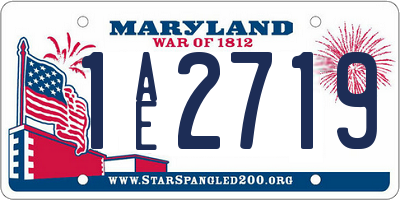 MD license plate 1AE2719