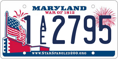 MD license plate 1AE2795