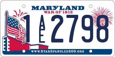 MD license plate 1AE2798
