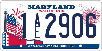 MD license plate 1AE2906