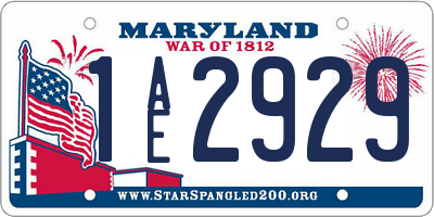MD license plate 1AE2929