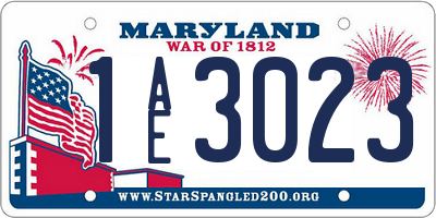 MD license plate 1AE3023
