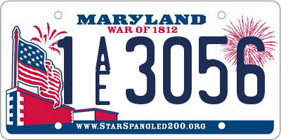 MD license plate 1AE3056