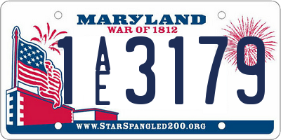 MD license plate 1AE3179